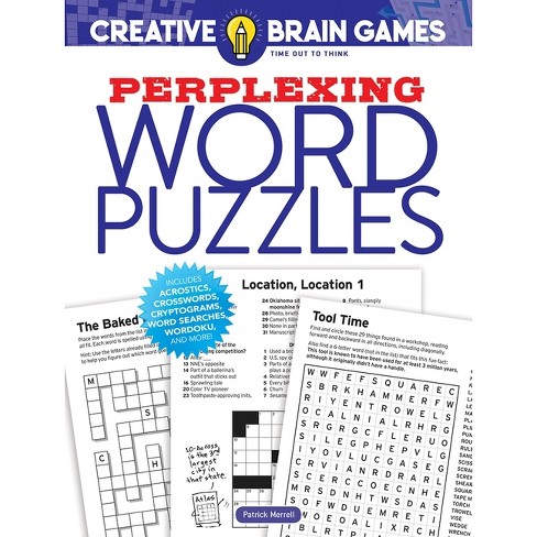 Creative Brain Games Perplexing Word Puzzles - (dover Puzzle Books) By Patrick Merrell : Target