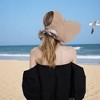 Anna-Kaci Wide Brim Sun Hat with Ponytail Hole Neck Tie Closure and Patterned Lining for UV Protection and Outdoor Style - 2 of 4