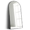 Muselady Arched Black Floor Mirror,Black Aluminum Frame Finish Large Arch-Crowned Top Rectangle Full Length Floor Mirror with Stand-The Pop Home - 3 of 4