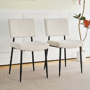 CAVINAS 20.1" Modern Minimalist Dining Chairs,Set of 3/5,Velvet Accent Chairs for Dining Room,Dining Furniture Chair,Vanity Chairs - 1 of 4