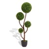 Cesicia 47.2'' In High Quality Artificial Green Plant Trees For Indoor Outdoor Decoration, Artificial Boxwood Topiary Ball Tree, 1pcs/Set - 2 of 4