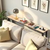 Rust Brown 1pcs Triamine Iron 100*15*79cm Entryway Table with Plugs - 2 of 4