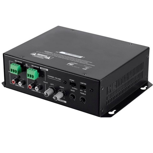 Monoprice Commercial Audio 1w 2ch Mixer Amp No Logo Target