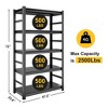 ROOMTEC 5 Tier Industrial Metal Storage Shelving, Adjustable Heavy Duty Garage Storage Rack, Standing Shelves Unit (72"H x 47.2"W x 23.6"D) - 2 of 4