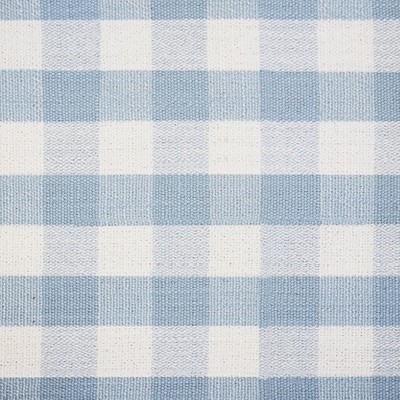 Blue Gingham Velvet Swivel Recliner with Light Wood Base