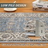 Washable Area Rug Vintage Traditional Floor Cover Foldable Thin Accent Indoor Distressed Non Slip Carpet Floral Print Mat Bedroom Living Room Bathroom - 4 of 4