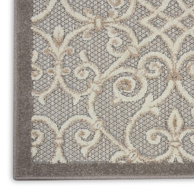 Aloha 5'3" x 7'5" Natural Polypropylene Flat Woven Outdoor Rug
