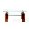 Hrinhom 39.3"W 2-Layer Transparent Tempered Glass Coffee Table,All-Glass - 4 of 4