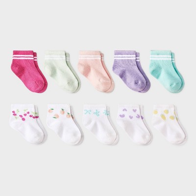 Toddler 10pk 'Fruits' Ankle Socks - Cat & Jack™