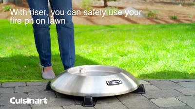 Cuisinart Portable Steel Fire Pit Riser with Heat Deflector