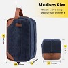 Hanging Toiletry Bag for Men, Navy Blue Water Resistant Canvas Dopp Kit with Large Capacity - 2 of 4