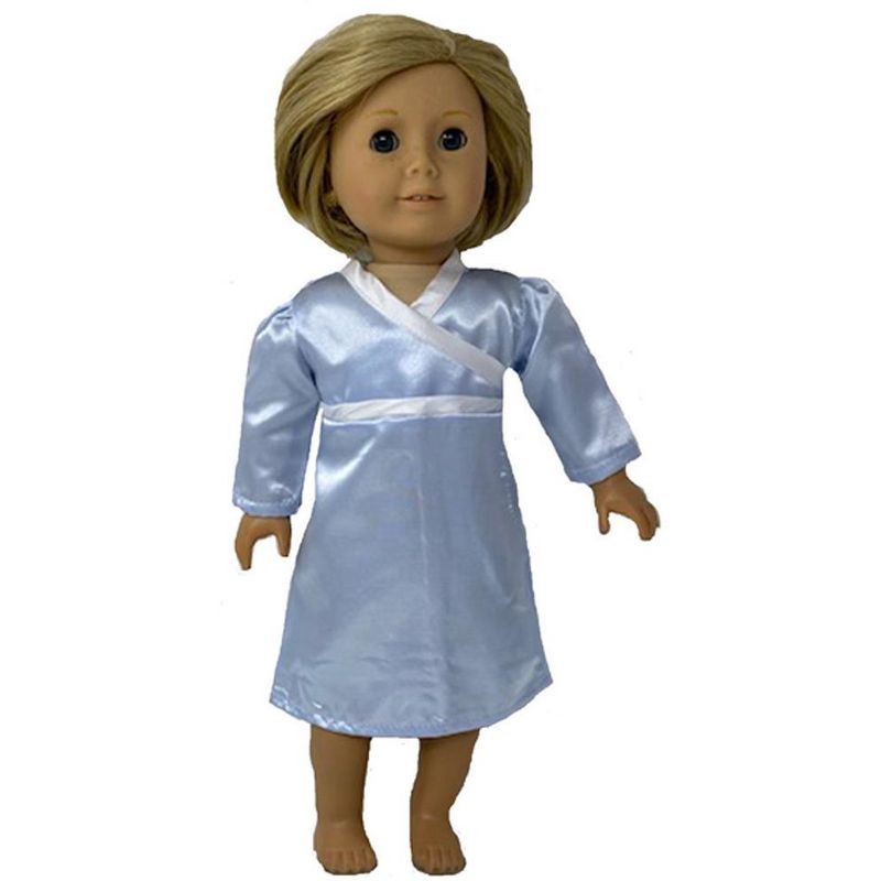 Doll Clothes Superstore Baby Blue Nightgown For 18 Inch Dolls, 3 of 5