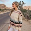Women's Boho Chic Geometric Pattern Knit Sweater - Cupshe - 3 of 4
