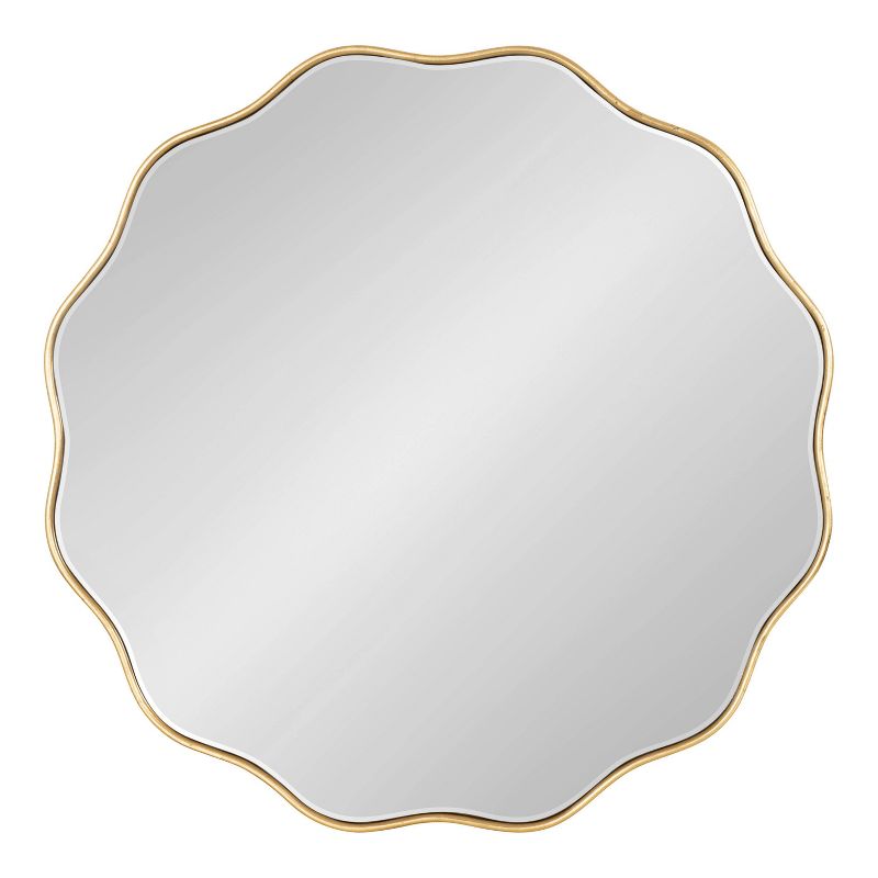 Kate & Laurel All Things Decor Viona Round Scalloped Mirror Gold, 2 of 9