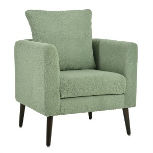 XINGHANZHENXUAN Modern Fabric Accent Chair with Pillow, Upholstered Reading Chair for Living Room, Bedroom & Office - 1 of 4