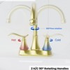 ChicFurnit Bathroom Sink Faucet Brushed Gold 2 Handle 360 Degree High Arc Swivel Spout for Vanity Sink, Gold, 14.37"*10.04"*2.6" - 2 of 4