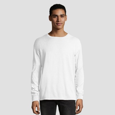 Hanes 1901 Men's Long Sleeve T-Shirt - White S