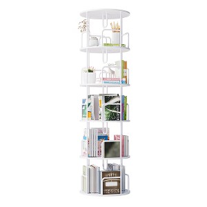 Racxily Rotating Bookshelf Tower 5 Tier, Spinning Bookcase, 360 BookShelf, Book Shelf Organizer for Bedroom, Living Room - 1 of 4