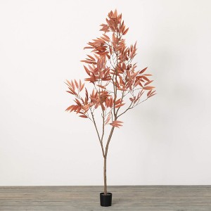6'3"H Sullivans Colorful Mango Leaf Tree, Brown - 1 of 4