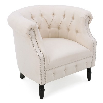 NicBex Velvet Accent Chair,Upholstered Living Room Chair with Button-Tufted Diamond Stitching Backrest,Modern Armchair,Club Chairs for Living Room