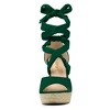Allegra K Women's Lace Up Open Toe Platform Espadrille Wedge Sandals - 2 of 4