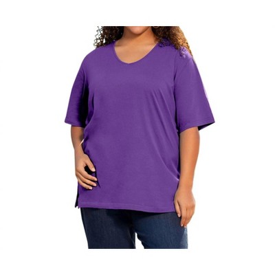Women's Cotton Short Sleeve Tee - Plus - On The Plus Side