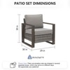 Gymojoy 4 Pieces Outdoor Patio Chairs Club Chair Set for Garden - 2 of 4
