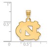 Black Bow Jewelry 10k Yellow Gold North Carolina Tar Heels NCAA Small Pendant - 2 of 3