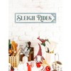 Lomsoe Sleigh Rides Metal Tin Sign Vintage Funny Christmas Sign Christmas Art Wall Decoration Retro Poster 4x16 Inch Christmas Gift - 3 of 4
