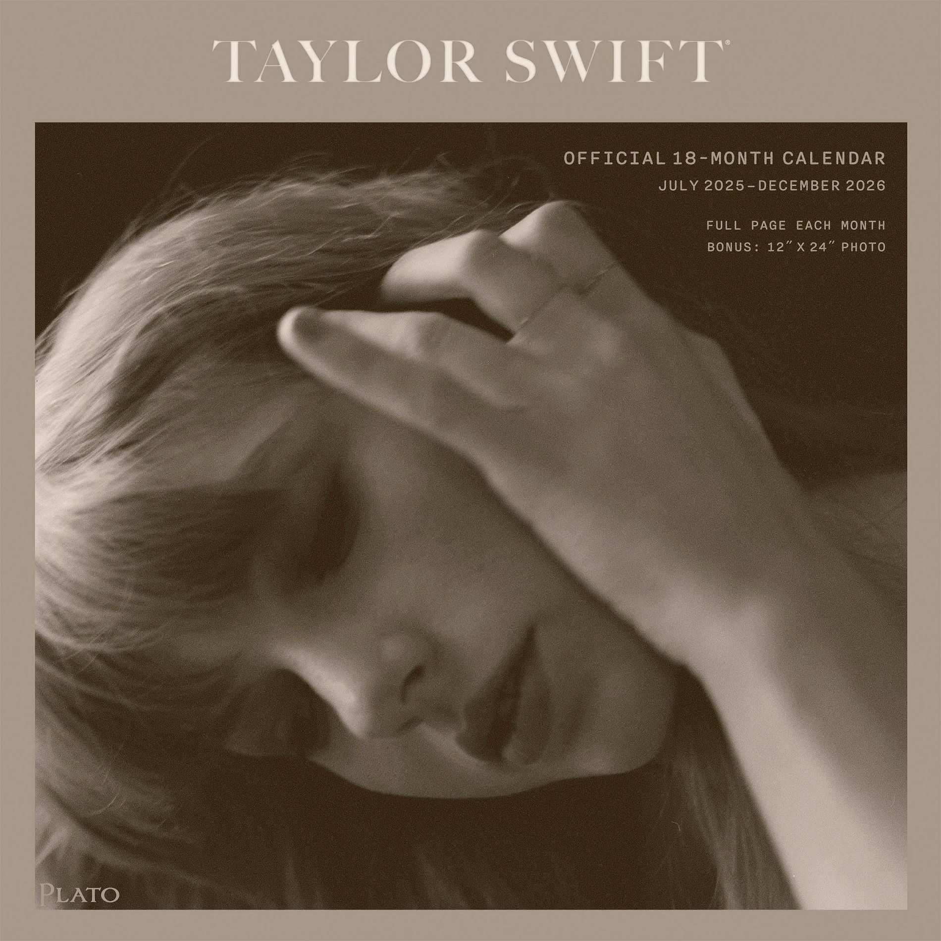 Plato Taylor Swift OFFICIAL 2026 Square Wall Calendar July 2025 - December 2026