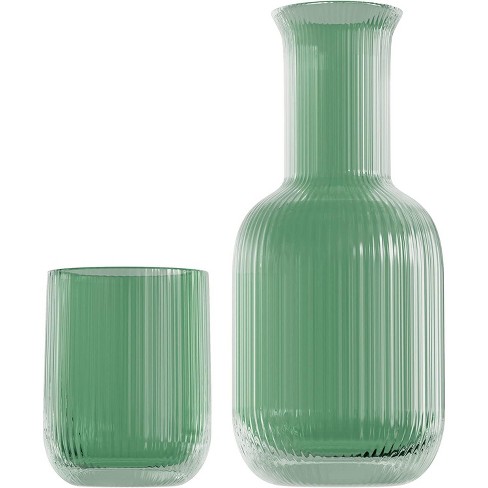American Atelier Bedside 28 oz Water Carafe with Tumbler/Lid - Green