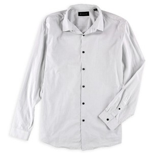 I.N.C International Concepts Mens Solid Button Up Shirt, Grey, X-Large - 1 of 1