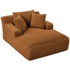 AENKYO Oversized Corduroy Sleeper Sofa Bed & Cloud Lounge Chair,2 Pillows | Boneless Upholstered Chaise for Living Room - 4 of 4