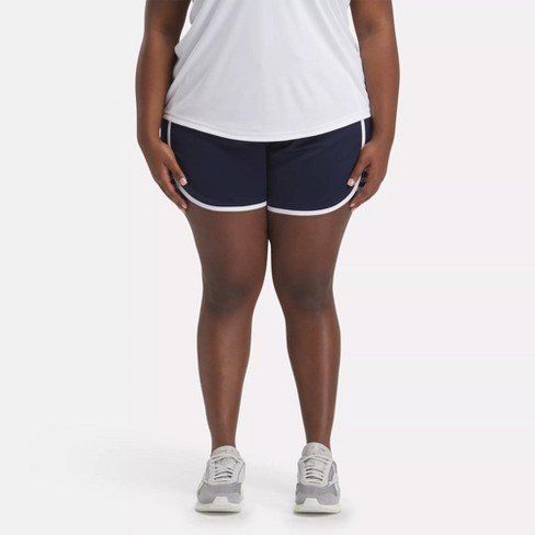 Reebok Workout Ready High-Rise Shorts (Plus Size) 4X Vector Navy / White