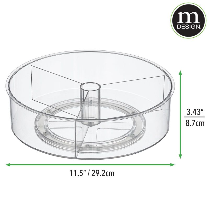 mDesign Lazy Susan Turntable Spinner for Kitchen or Bathroom, 3 of 8