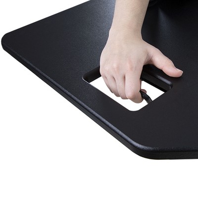 Black Steel 42" Standing Desk Converter with Pneumatic Lift