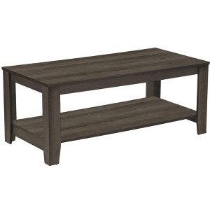 HomeRoots Set of Three 42" Oak Coffee Table With Three Shelves - 1 of 4