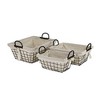 Cheung's Caden Set of 3 Fabric Lined Tapered Metal Wire Baskets - 2 of 4