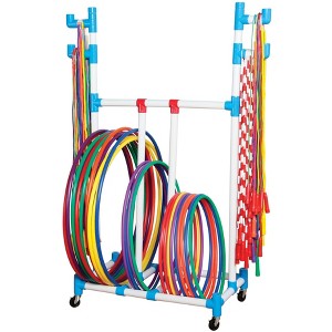Sportime Hoop-N-Rope Cart, 21 x 48 x 67 Inches, Holds Over 100 Hoops - 1 of 1