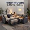 Dyonery 5-Seat Modular Sectional Sofa Bed, L-Shaped Sleeper Couch with Recliner, Storage, USB Ports & Chenille Fabric, for Small Spaces - 4 of 4