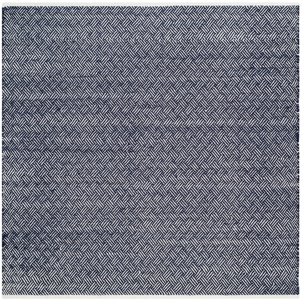 8'x8' Crosshatch Square Area Rug Navy - Safavieh