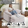40''W Comfy Cloud Sofa Armchair - Corduroy Oversized Chair & Ottoman Set, Plush Upholstery & Extra Deep Seat for Small Apartment Living Rooms - 3 of 4