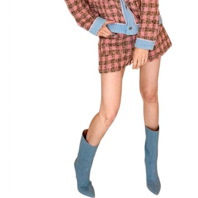 Women's Mixed Tweed Jacket - mystree