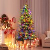 Tangkula 9/7.5/6 FT Pre-lit Artificial Christmas Tree, Hinged Xmas Tree w/ 1770/1162/714 Branch Tips, 560/380/260 Multicolored & Warm White LED Lights - 2 of 4