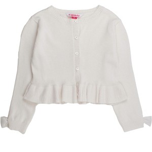 RuffleButts Toddler Girls Sweater Knit Peplum Cardigan - 1 of 2