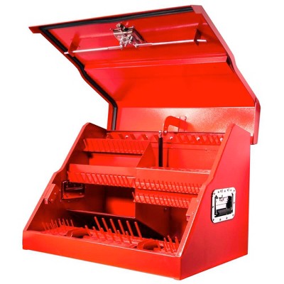 Powerbuilt 26 inch Rapid Box Portable Slant Front Toolbox - Red