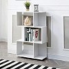 VYNXARIA White Minimalist 3-Tier Bookshelf with Multi-Level Storage - 2 of 4