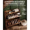 Shoe Storage Cabinet with 2 Flip Drawers, Freestanding Shoe Organizer with Wooden Legs for Entryway, Farmhouse Slim Shoe Storage Cabinet for Entryway - 4 of 4