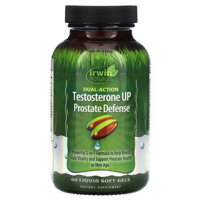 Irwin Naturals Testosterone UP Prostate Defense, Dual-Action, 60 Liquid Soft-Gels