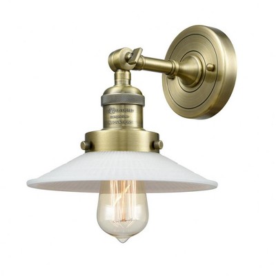 Halophane - 1 Light Wall Sconce In Industrial Style-8 Inches Tall and 8.5 Inches Wide